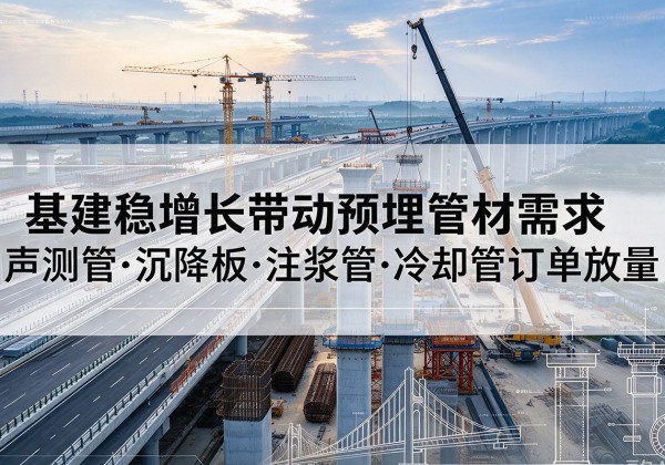 鼎城基建稳增长带动预埋监测管材需求，声测管、沉降板、注浆管订单持续放量
